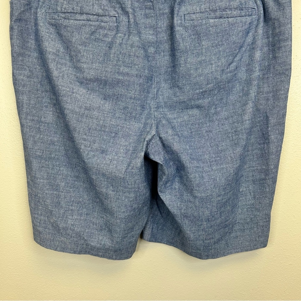 100% Cotton Blue Shorts Talbots Size 12 Preppy Travel Lightweight Summer Beach - Picture 12 of 12
